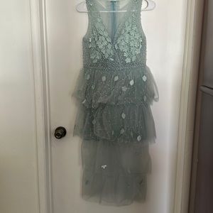 Floral Sleeveless Fit and Midi Dress